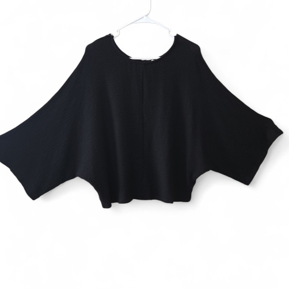 Anthropologie Black Textured Top - Picture 5 of 6